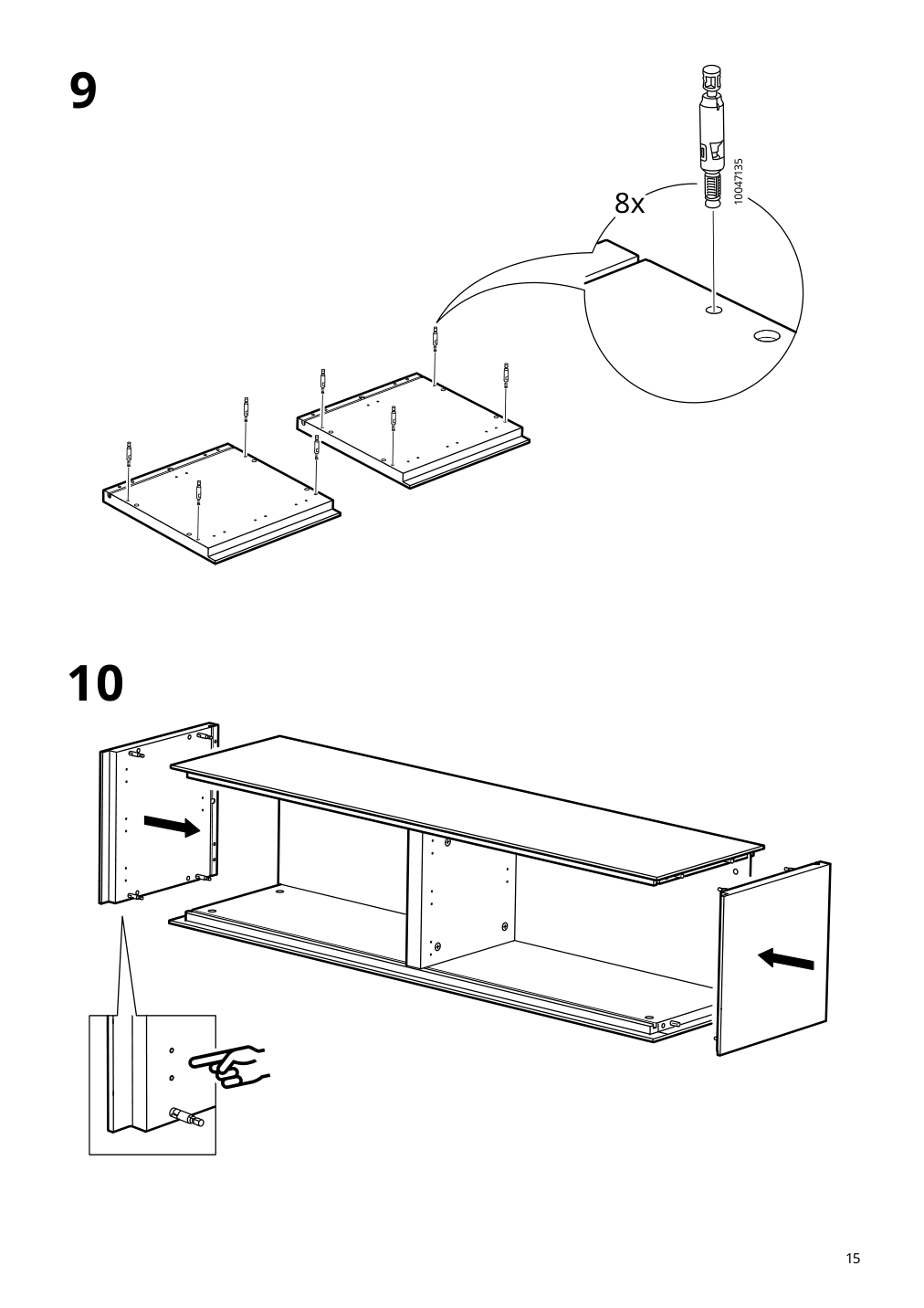 Assembly instructions for IKEA Boastad wall shelf black oak veneer | Page 15 - IKEA BOASTAD TV storage combination 595.352.22