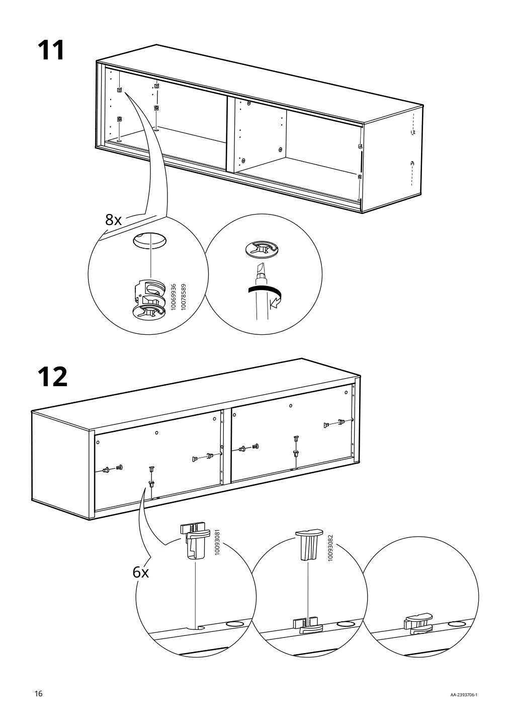 Assembly instructions for IKEA Boastad wall shelf black oak veneer | Page 16 - IKEA BOASTAD TV storage combination 595.352.22