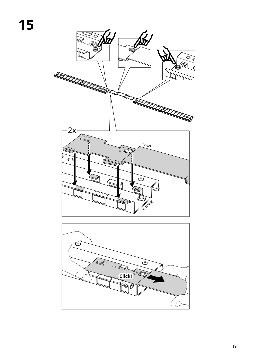 Assembly instructions for IKEA Boastad wall shelf black oak veneer | Page 19 - IKEA BOASTAD TV storage combination 595.352.22