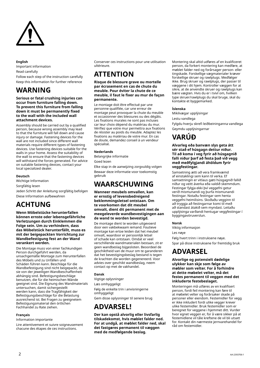 Assembly instructions for IKEA Boastad wall shelf black oak veneer | Page 2 - IKEA BOASTAD TV storage combination 595.352.22