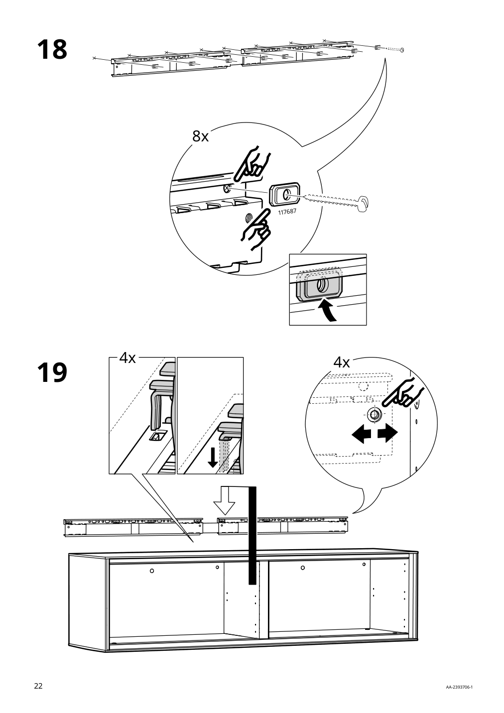 Assembly instructions for IKEA Boastad wall shelf black oak veneer | Page 22 - IKEA BOASTAD TV storage combination 595.352.22