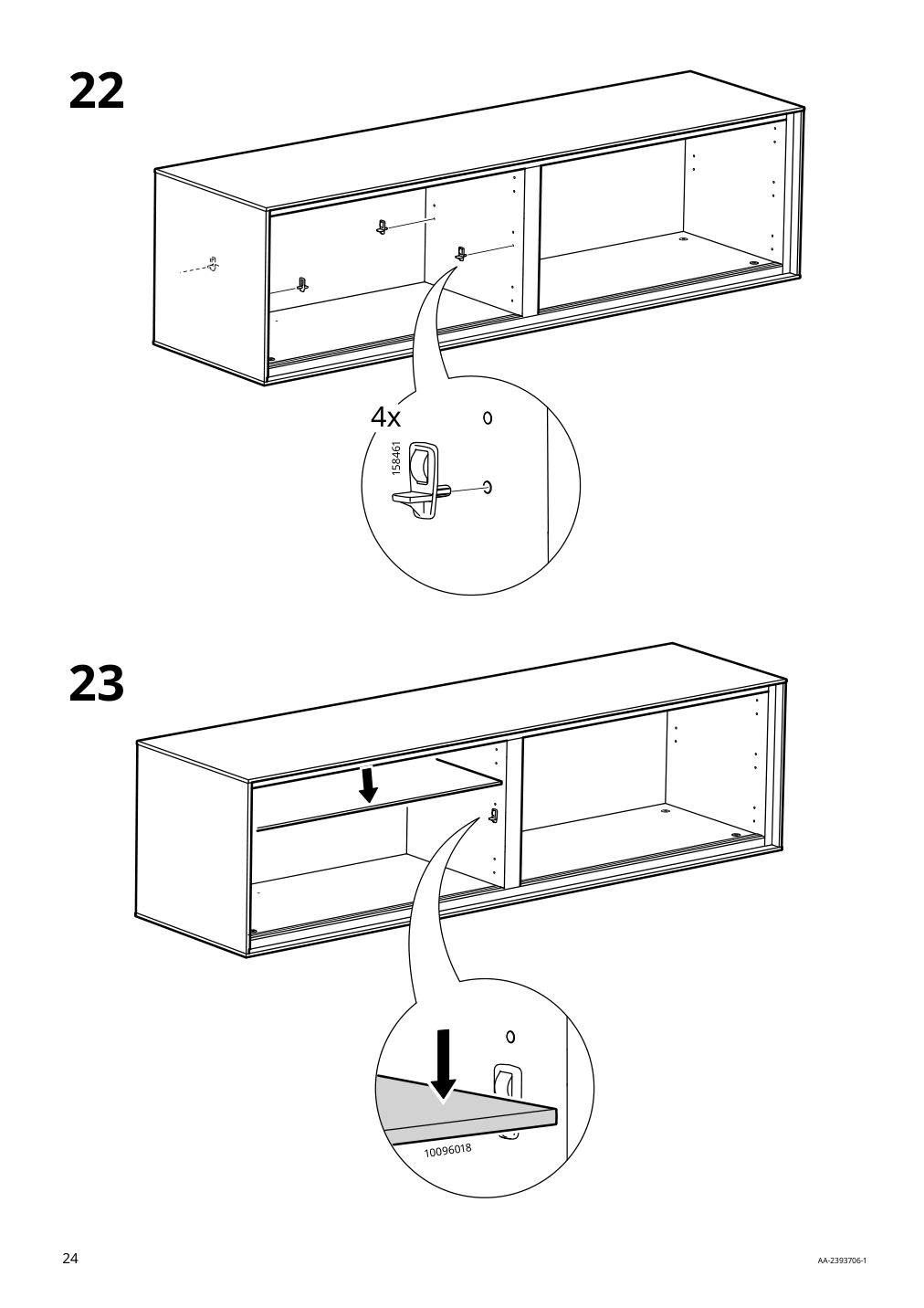 Assembly instructions for IKEA Boastad wall shelf black oak veneer | Page 24 - IKEA BOASTAD TV storage combination 595.352.22