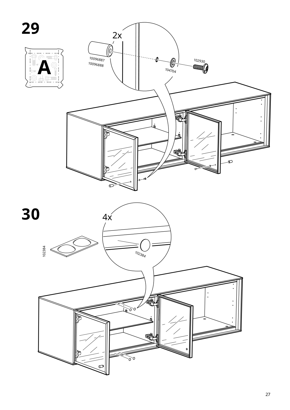 Assembly instructions for IKEA Boastad wall shelf black oak veneer | Page 27 - IKEA BOASTAD TV storage combination 595.352.22