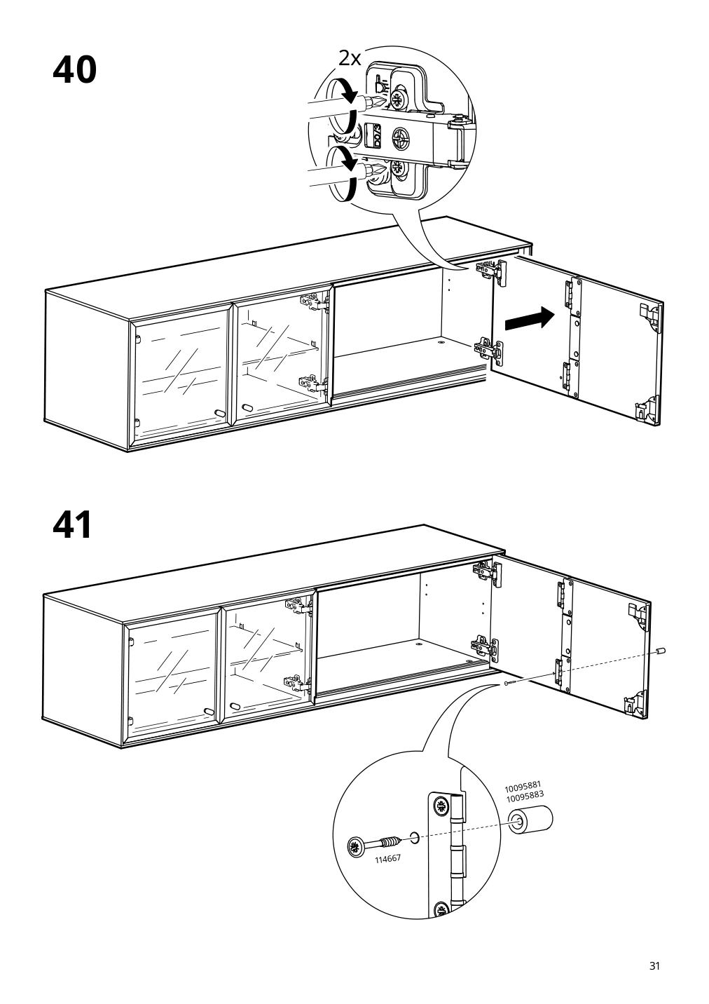 Assembly instructions for IKEA Boastad wall shelf black oak veneer | Page 31 - IKEA BOASTAD TV storage combination 595.352.22