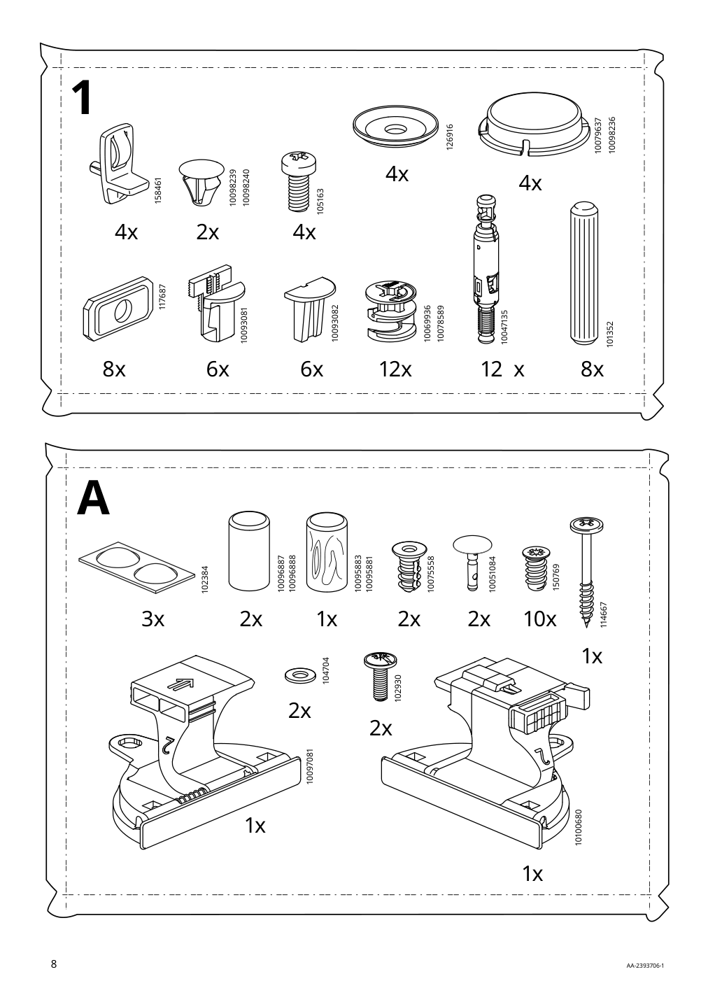 Assembly instructions for IKEA Boastad wall shelf black oak veneer | Page 8 - IKEA BOASTAD TV storage combination 595.352.22