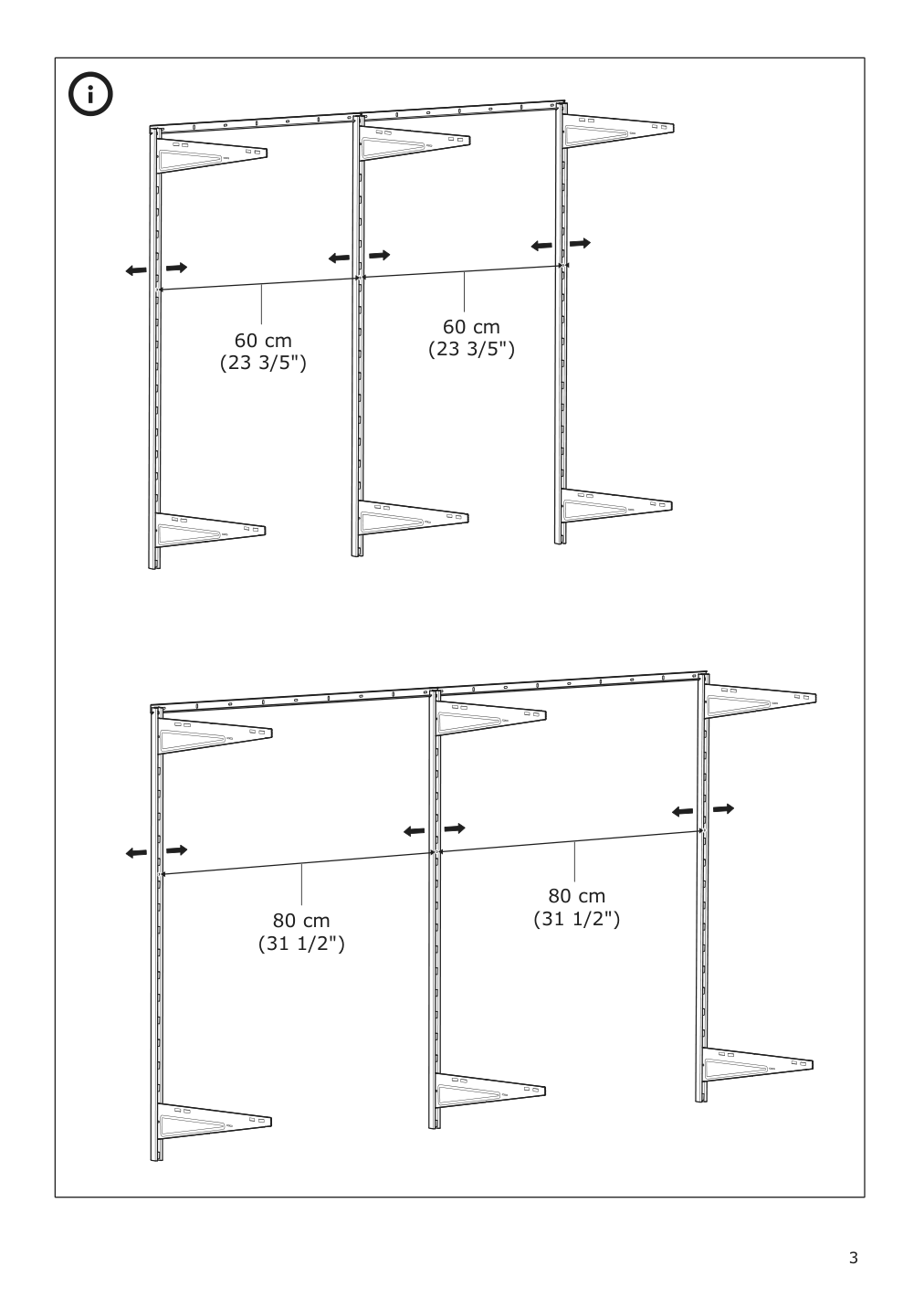 Assembly instructions for IKEA Boaxel mesh basket white | Page 3 - IKEA BOAXEL wardrobe combination 193.323.73