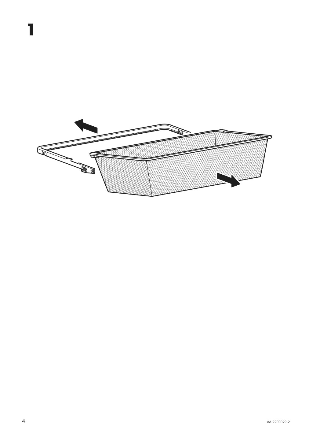 Assembly instructions for IKEA Boaxel mesh basket white | Page 4 - IKEA BOAXEL wardrobe combination 193.323.73