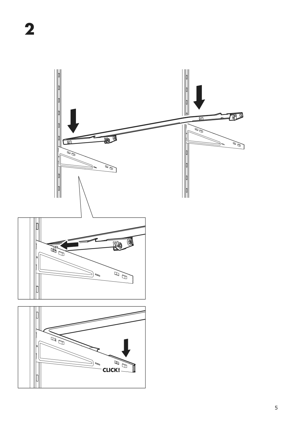 Assembly instructions for IKEA Boaxel mesh basket white | Page 5 - IKEA BOAXEL wardrobe combination 193.323.73