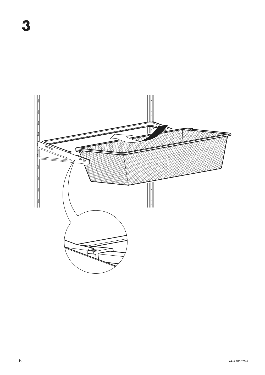 Assembly instructions for IKEA Boaxel mesh basket white | Page 6 - IKEA BOAXEL wardrobe combination 193.323.73