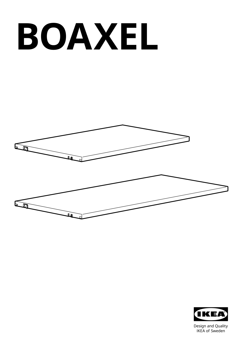 Assembly instructions for IKEA Boaxel shelf metal white | Page 1 - IKEA BOAXEL laundry combination 193.324.10