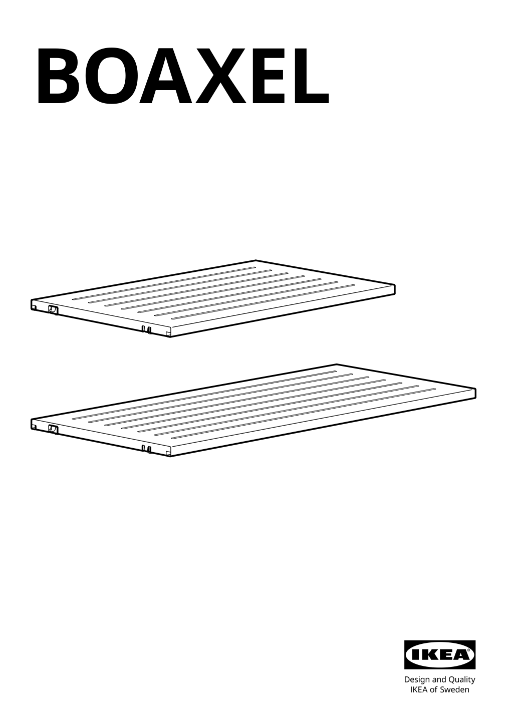 Assembly instructions for IKEA Boaxel shoe shelf white | Page 1 - IKEA SKYTTA / BOAXEL reach-in wardrobe with sliding door 695.621.73