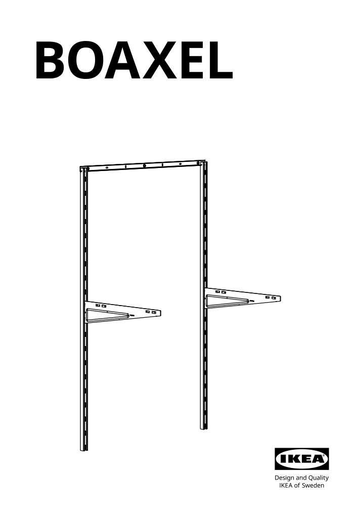 Assembly instructions for IKEA Boaxel wall upright white | Page 1 - IKEA BOAXEL wardrobe combination 193.323.73