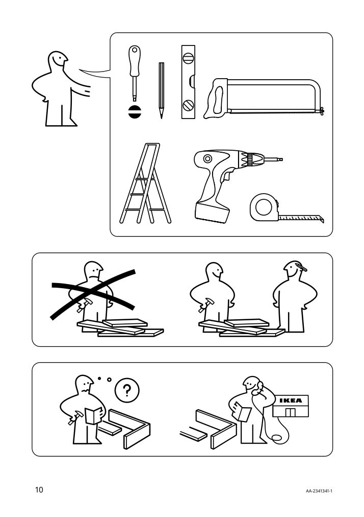 Assembly instructions for IKEA Boaxel wall upright white | Page 10 - IKEA BOAXEL wardrobe combination 193.323.73