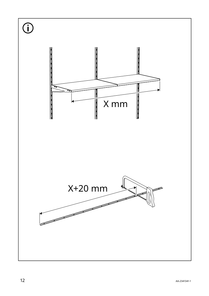 Assembly instructions for IKEA Boaxel wall upright white | Page 12 - IKEA BOAXEL wardrobe combination 193.323.73