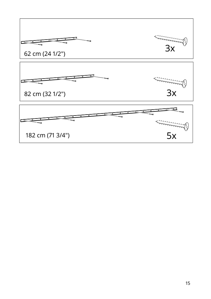 Assembly instructions for IKEA Boaxel wall upright white | Page 15 - IKEA BOAXEL wardrobe combination 193.323.73