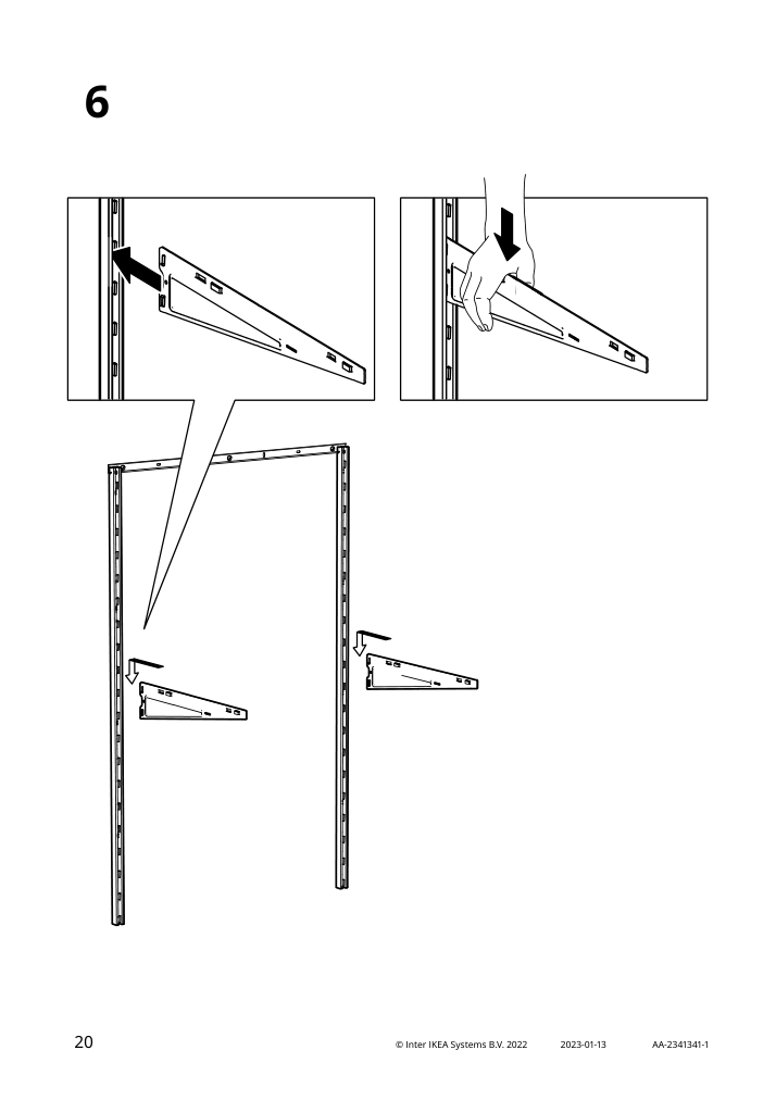 Assembly instructions for IKEA Boaxel wall upright white | Page 20 - IKEA BOAXEL wardrobe combination 193.323.73