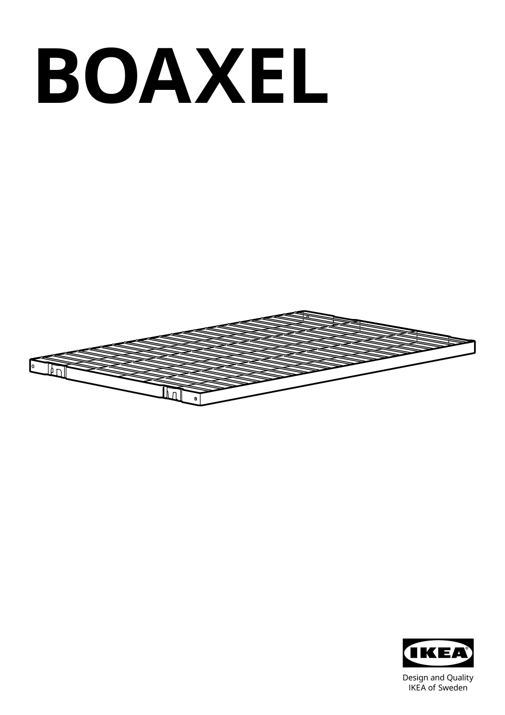 Assembly instructions for IKEA Boaxel wire shelf white | Page 1 - IKEA BOAXEL laundry combination 693.323.99