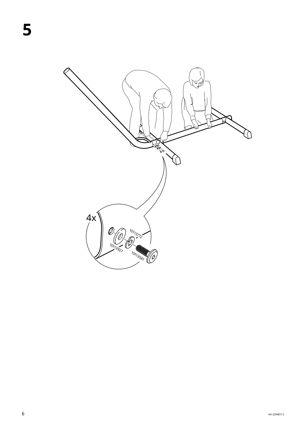 Assembly instructions for IKEA Bockoen hammock stand outdoor black | Page 6 - IKEA BOCKÖN / HAMNÖN hammock with stand 594.957.73