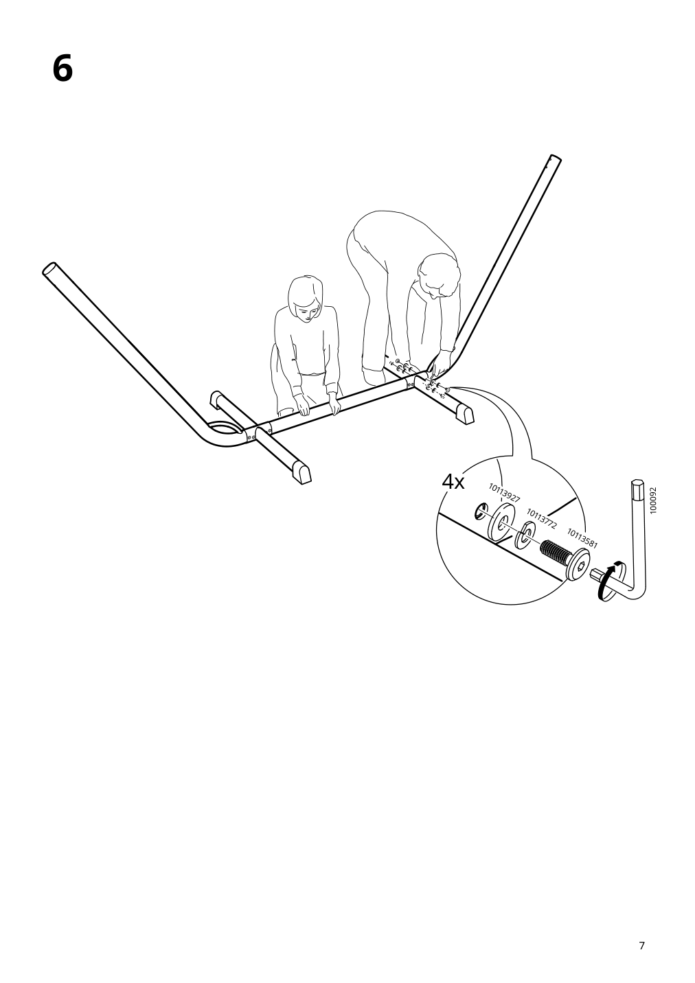 Assembly instructions for IKEA Bockoen hammock stand outdoor black | Page 7 - IKEA BOCKÖN / HAMNÖN hammock with stand 594.957.73