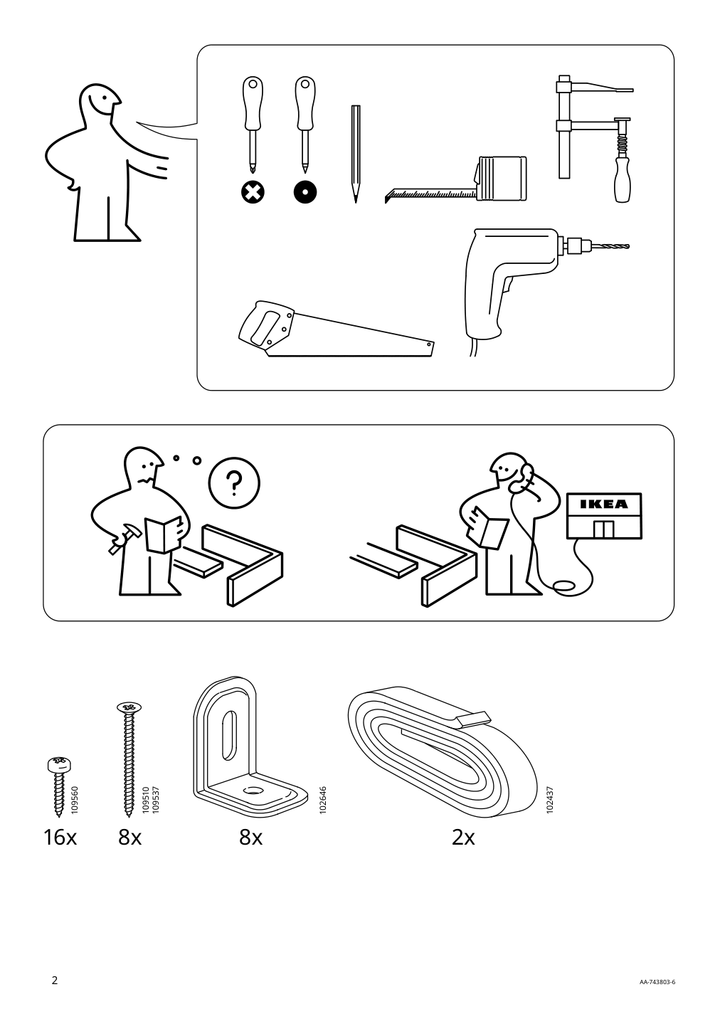 Assembly instructions for IKEA Bodbyn contoured deco strip gray | Page 2 - IKEA BODBYN contoured deco strip 602.210.65