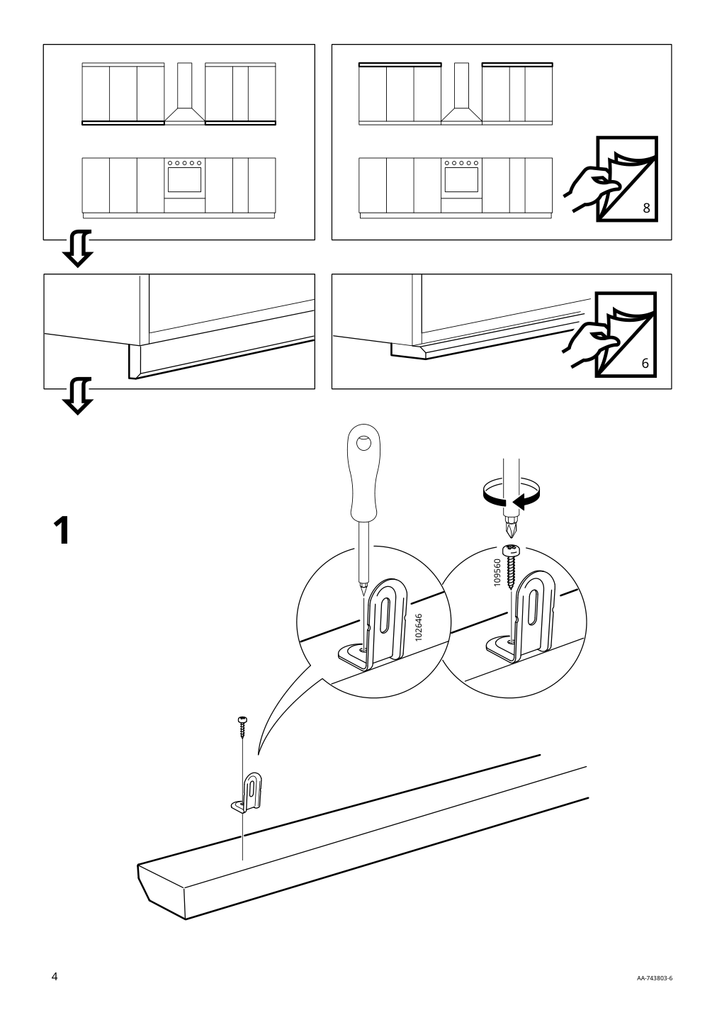 Assembly instructions for IKEA Bodbyn contoured deco strip gray | Page 4 - IKEA BODBYN contoured deco strip 602.210.65