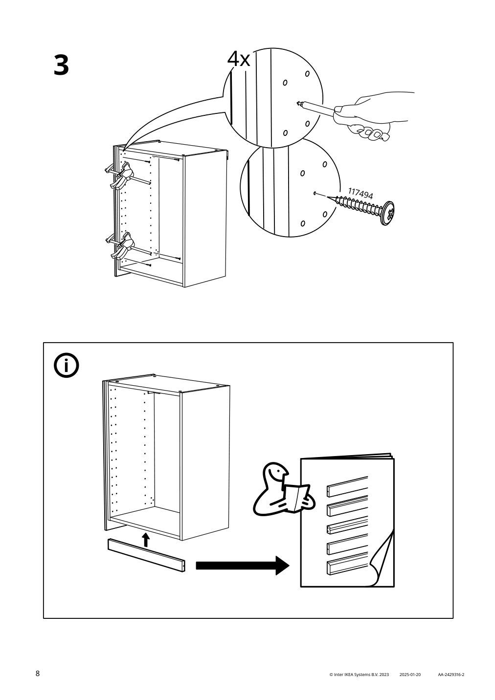 Assembly instructions for IKEA Bodbyn cover panel gray | Page 8 - IKEA BODBYN cover panel 402.660.26