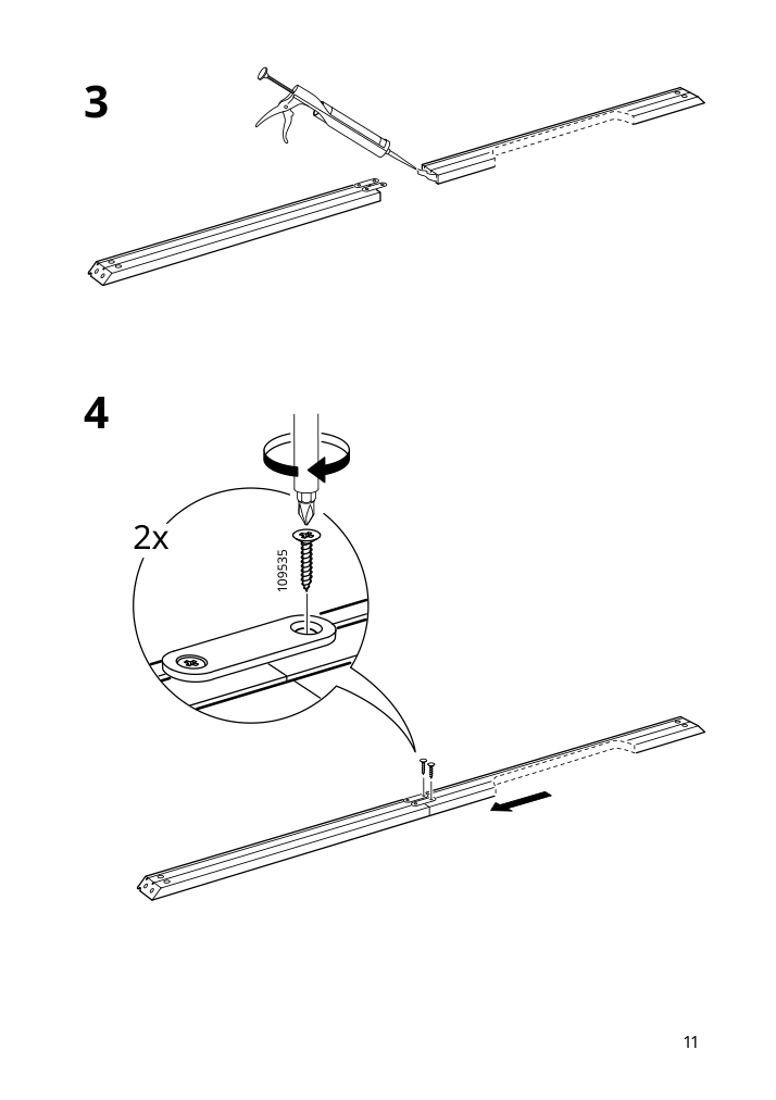 Assembly instructions for IKEA Bodbyn decorative toekick for dishwasher gray | Page 11 - IKEA BODBYN decorative toekick for dishwasher 402.930.82