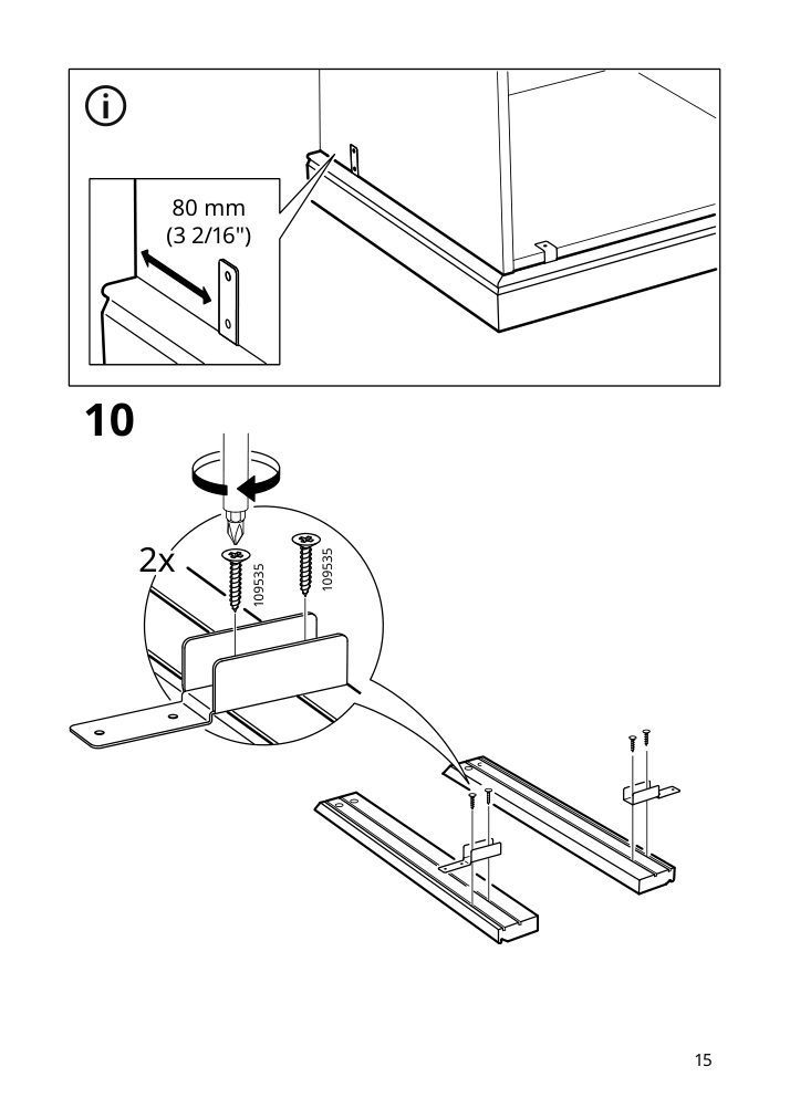 Assembly instructions for IKEA Bodbyn decorative toekick for dishwasher gray | Page 15 - IKEA BODBYN decorative toekick for dishwasher 402.930.82