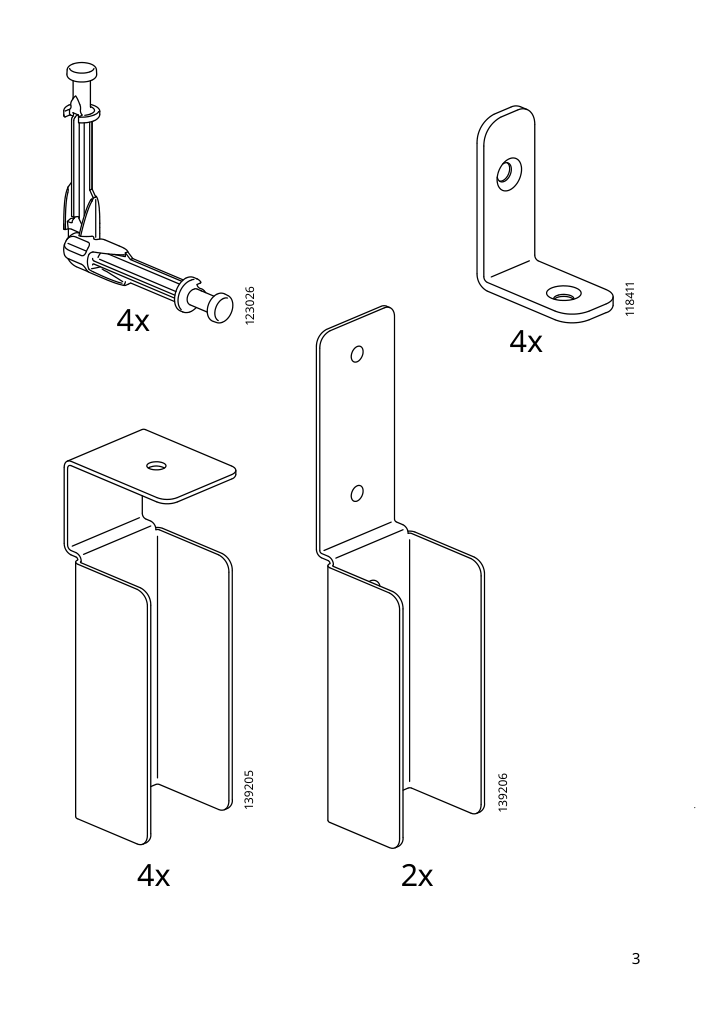 Assembly instructions for IKEA Bodbyn decorative toekick for dishwasher gray | Page 3 - IKEA BODBYN decorative toekick for dishwasher 402.930.82