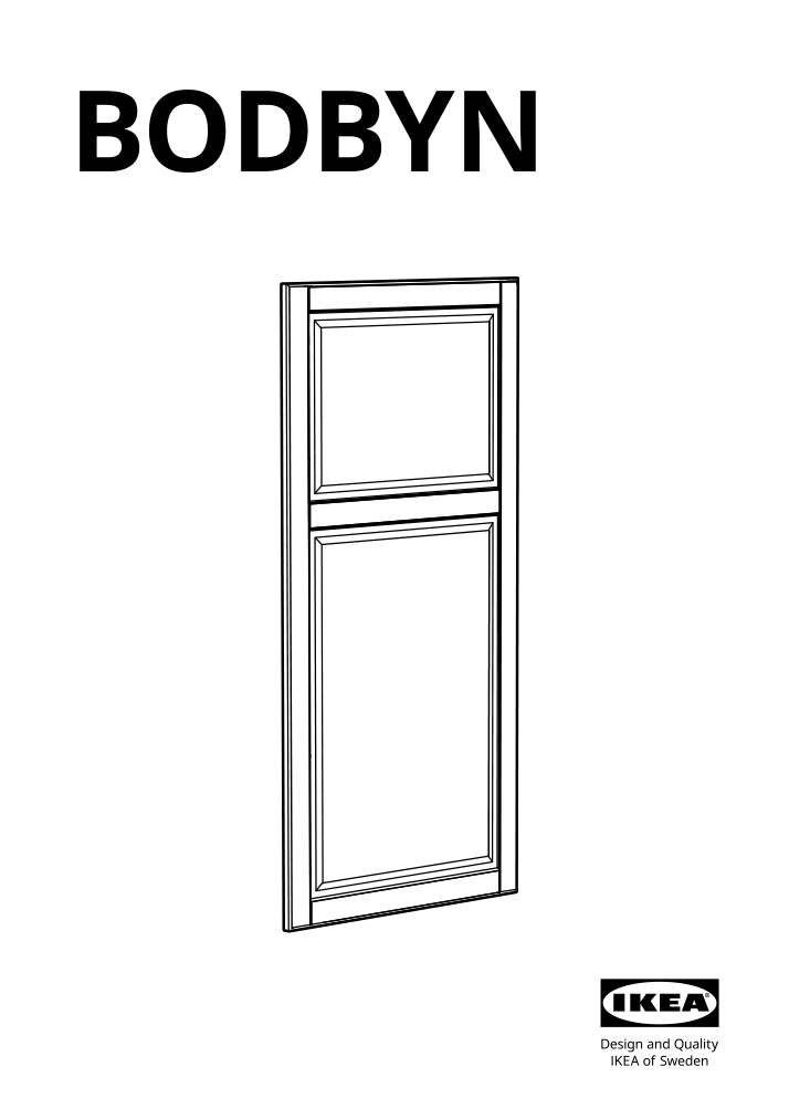 Assembly instructions for IKEA Bodbyn door gray | Page 1 - IKEA SEKTION high cab w 2drs/2 fronts/4 drawers 293.953.84