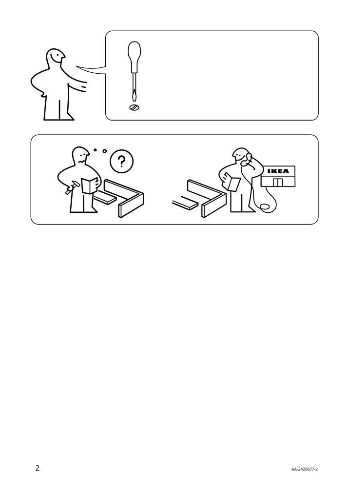 Assembly instructions for IKEA Bodbyn door gray | Page 2 - IKEA SEKTION high cab w 2drs/2 fronts/4 drawers 293.953.84
