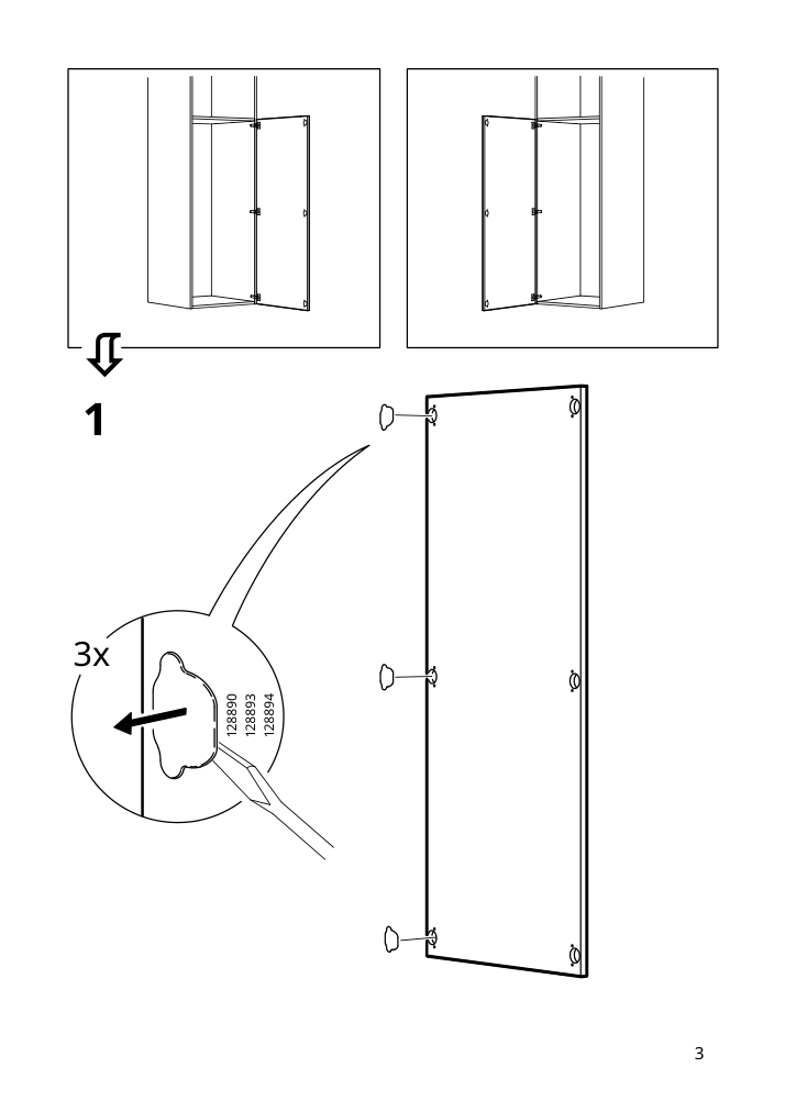 Assembly instructions for IKEA Bodbyn door gray | Page 3 - IKEA SEKTION high cab w 2drs/2 fronts/4 drawers 293.953.84
