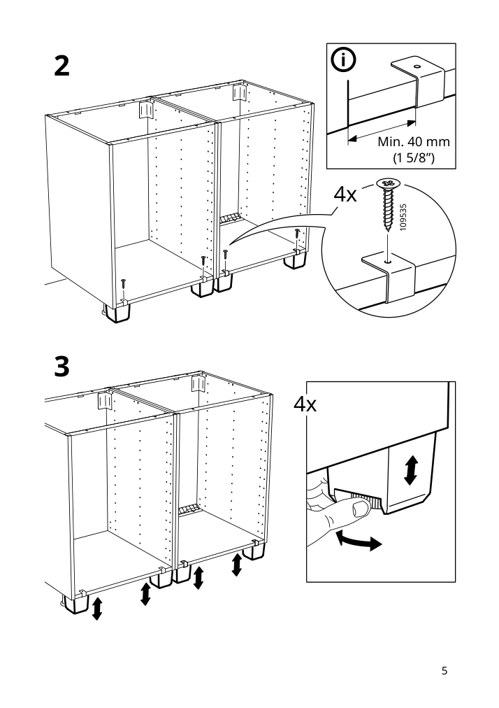 Assembly instructions for IKEA Bodbyn leg gray | Page 5 - IKEA BODBYN leg 802.786.78