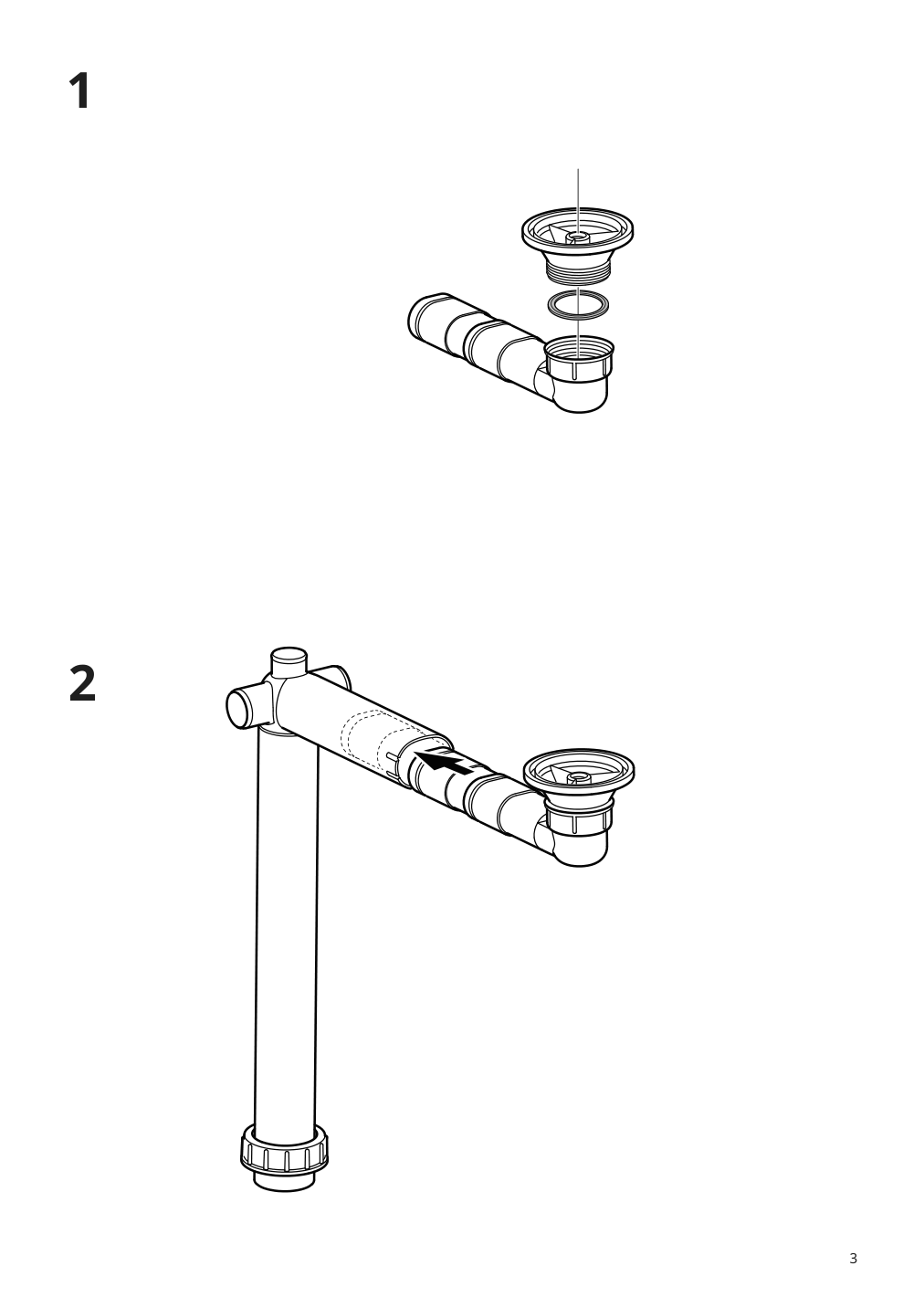 Assembly instructions for IKEA Bodviken countertop sink white | Page 3 - IKEA BODVIKEN countertop sink 903.520.69