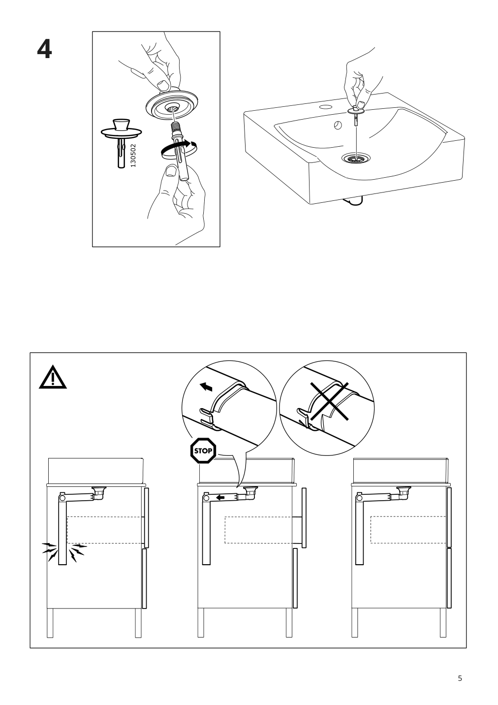 Assembly instructions for IKEA Bodviken countertop sink white | Page 5 - IKEA BODVIKEN countertop sink 903.520.69