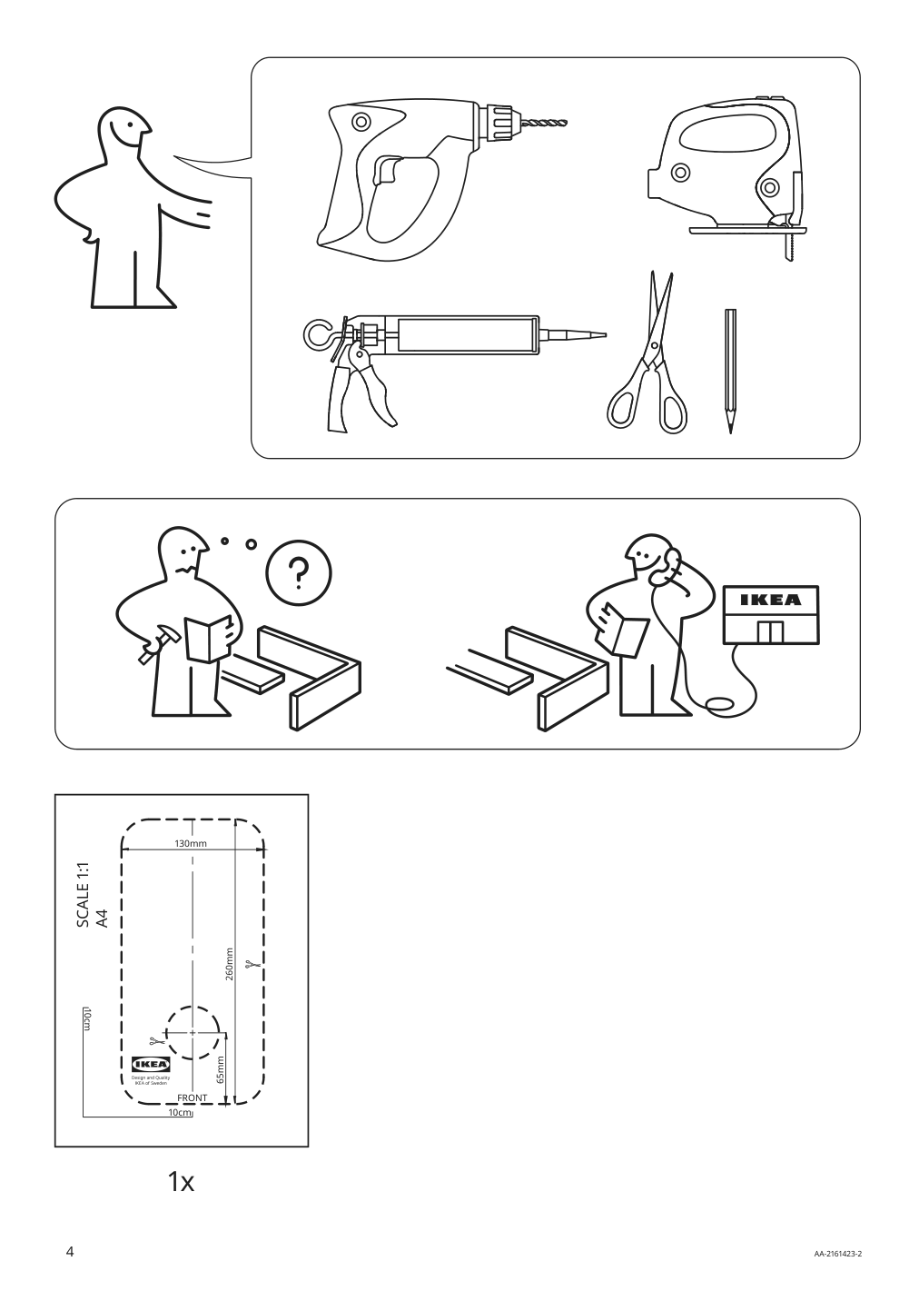 Assembly instructions for IKEA Bodviken countertop sink white | Page 4 - IKEA BODVIKEN countertop sink 903.520.69