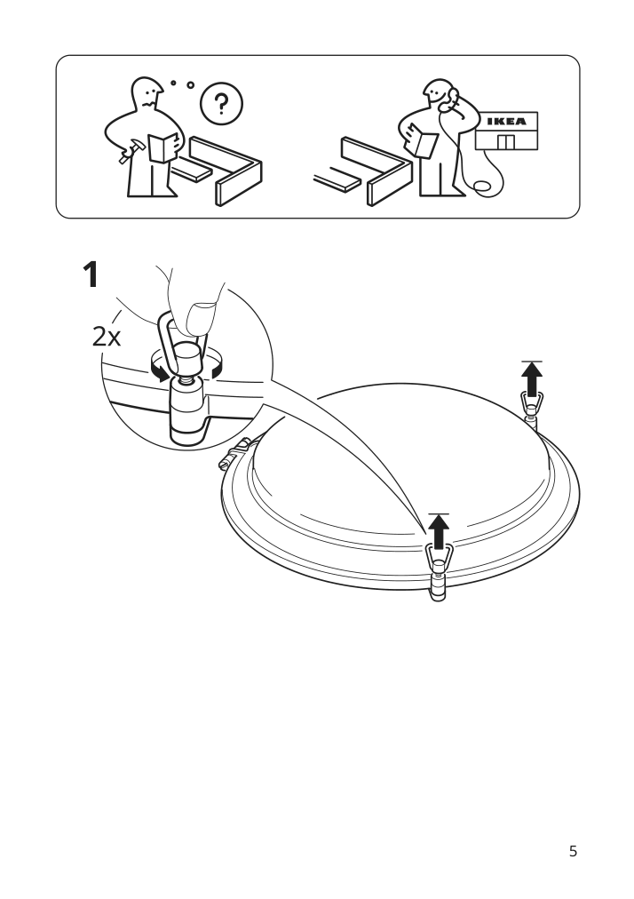 Assembly instructions for IKEA Bogsproet led ceiling lamp anthracite | Page 5 - IKEA BOGSPRÖT LED ceiling lamp 104.048.83