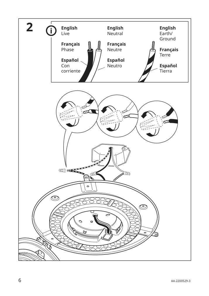 Assembly instructions for IKEA Bogsproet led ceiling lamp anthracite | Page 6 - IKEA BOGSPRÖT LED ceiling lamp 104.048.83