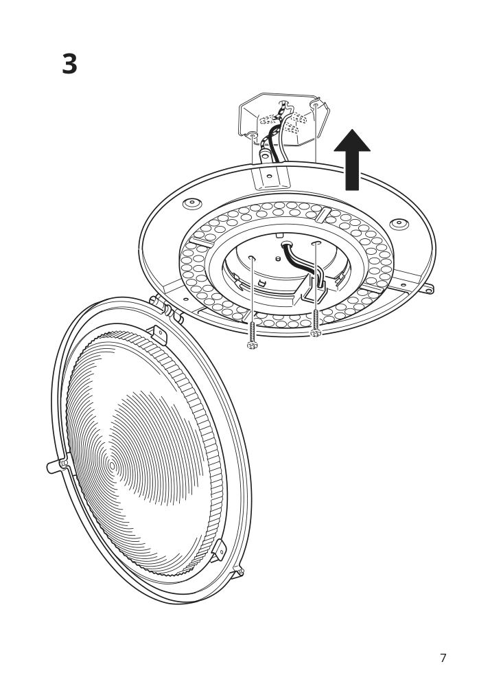 Assembly instructions for IKEA Bogsproet led ceiling lamp anthracite | Page 7 - IKEA BOGSPRÖT LED ceiling lamp 104.048.83