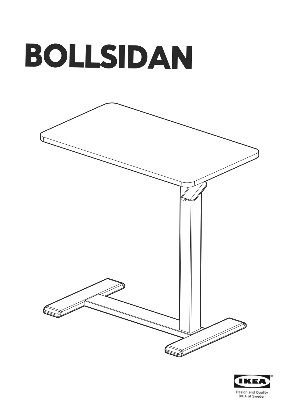 Assembly instructions for IKEA Bollsidan laptop stand white | Page 1 - IKEA BOLLSIDAN laptop stand 305.743.70