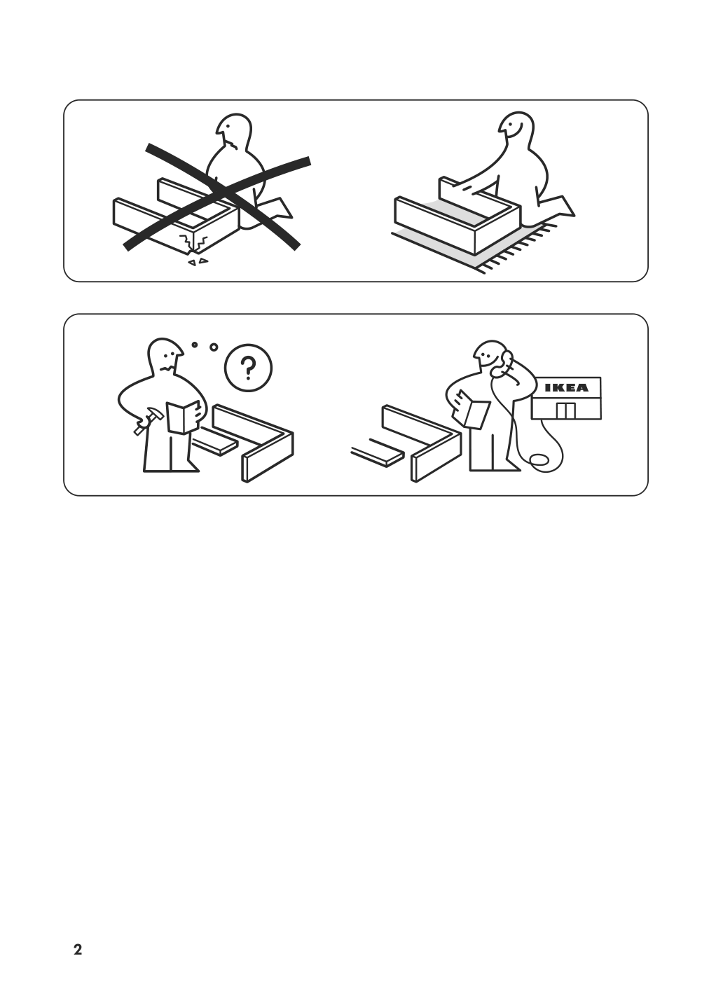 Assembly instructions for IKEA Bollsidan laptop stand white | Page 2 - IKEA BOLLSIDAN laptop stand 305.743.70