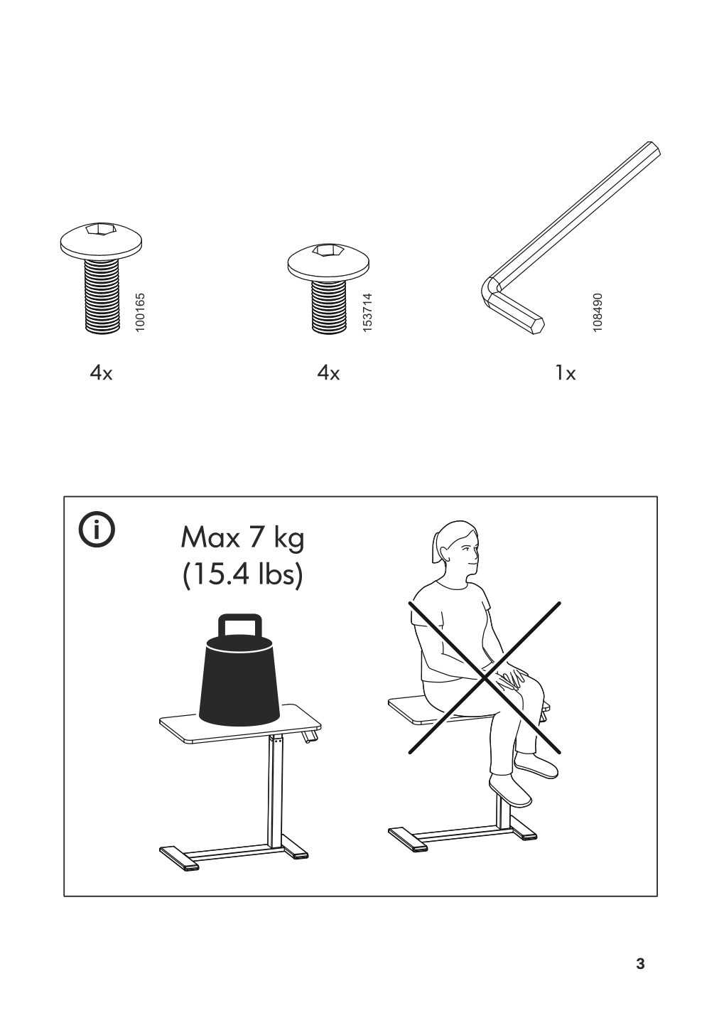 Assembly instructions for IKEA Bollsidan laptop stand white | Page 3 - IKEA BOLLSIDAN laptop stand 305.743.70