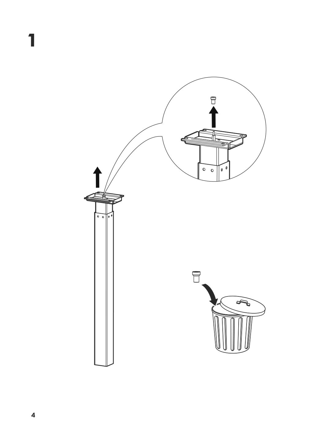 Assembly instructions for IKEA Bollsidan laptop stand white | Page 4 - IKEA BOLLSIDAN laptop stand 305.743.70