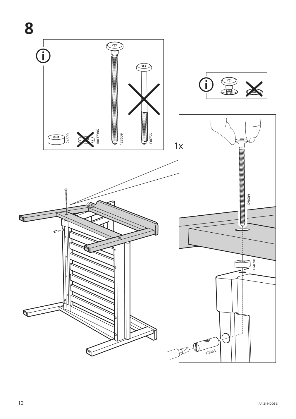 Assembly instructions for IKEA Bondholmen armchair outdoor gray | Page 10 - IKEA BONDHOLMEN 4-seat conversation set, outdoor 693.237.62