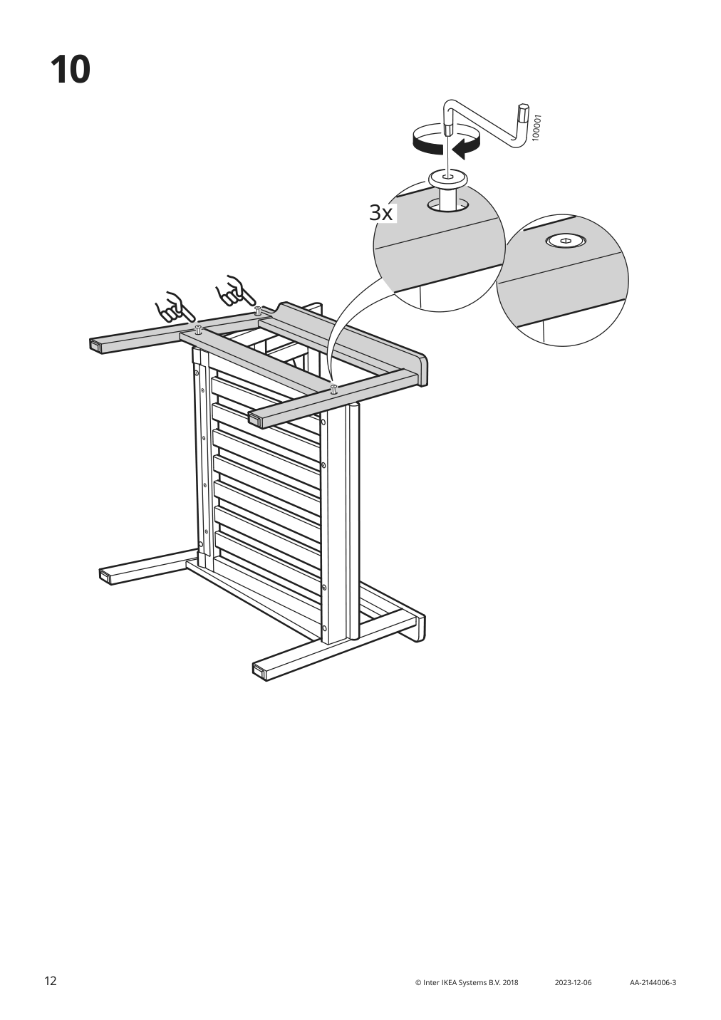 Assembly instructions for IKEA Bondholmen armchair outdoor gray | Page 12 - IKEA BONDHOLMEN 4-seat conversation set, outdoor 693.237.62