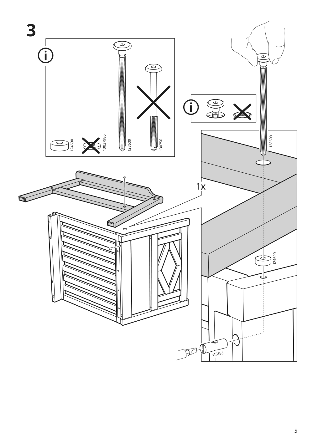 Assembly instructions for IKEA Bondholmen armchair outdoor gray | Page 5 - IKEA BONDHOLMEN 4-seat conversation set, outdoor 693.237.62