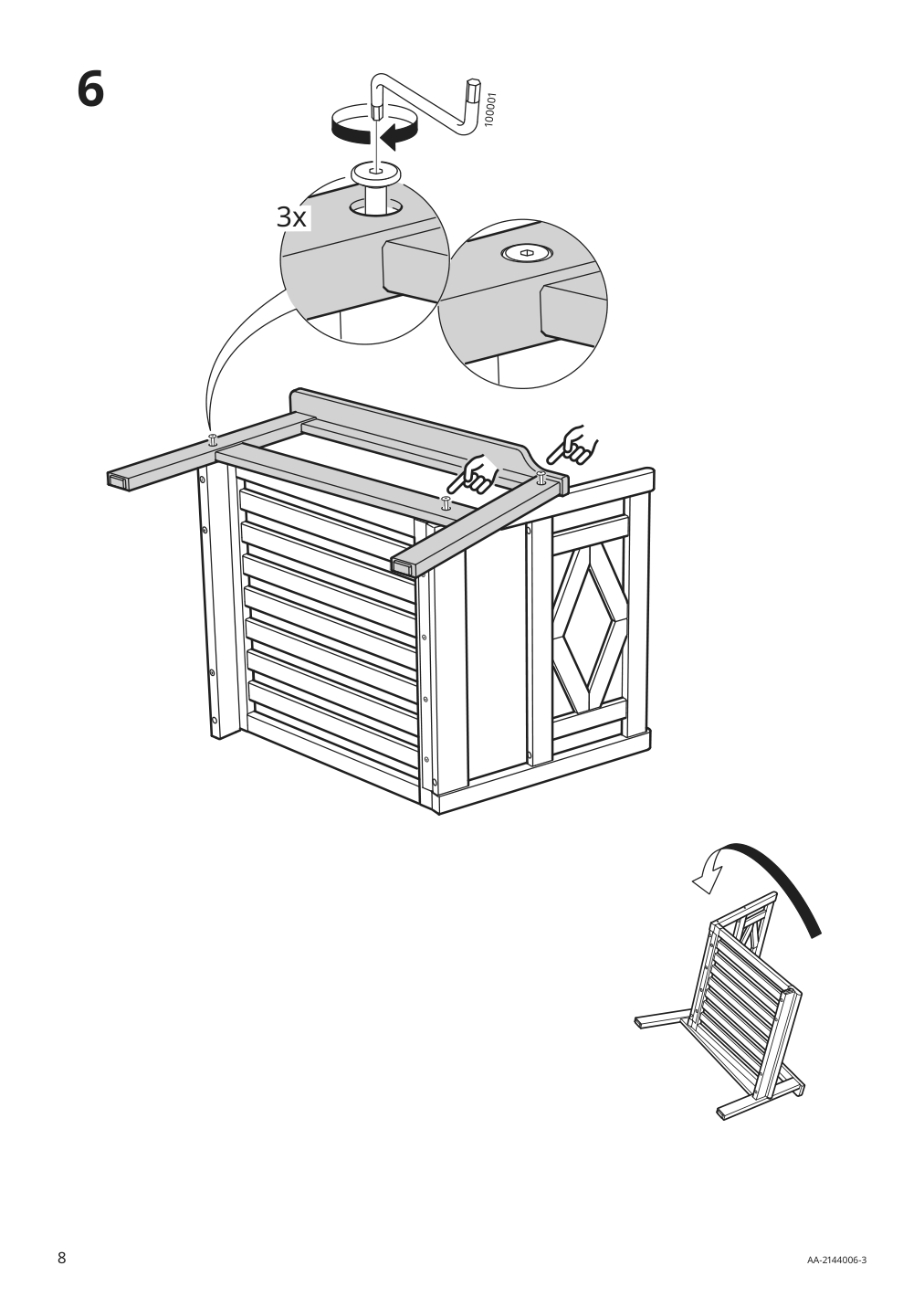 Assembly instructions for IKEA Bondholmen armchair outdoor gray | Page 8 - IKEA BONDHOLMEN armchair, outdoor 593.207.59