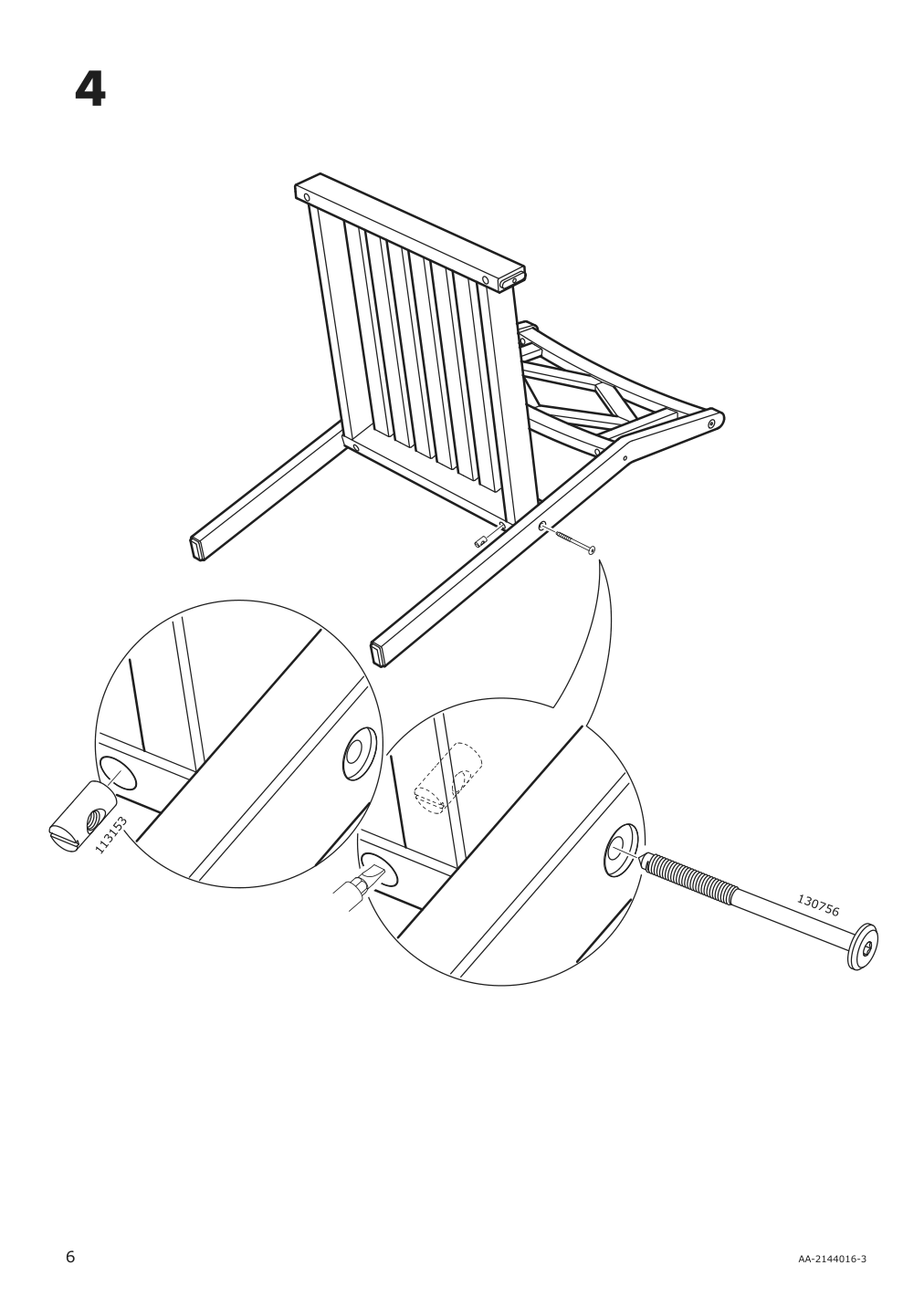 Assembly instructions for IKEA Bondholmen armchair outdoor gray | Page 6 - IKEA BONDHOLMEN armchair, outdoor 804.206.29