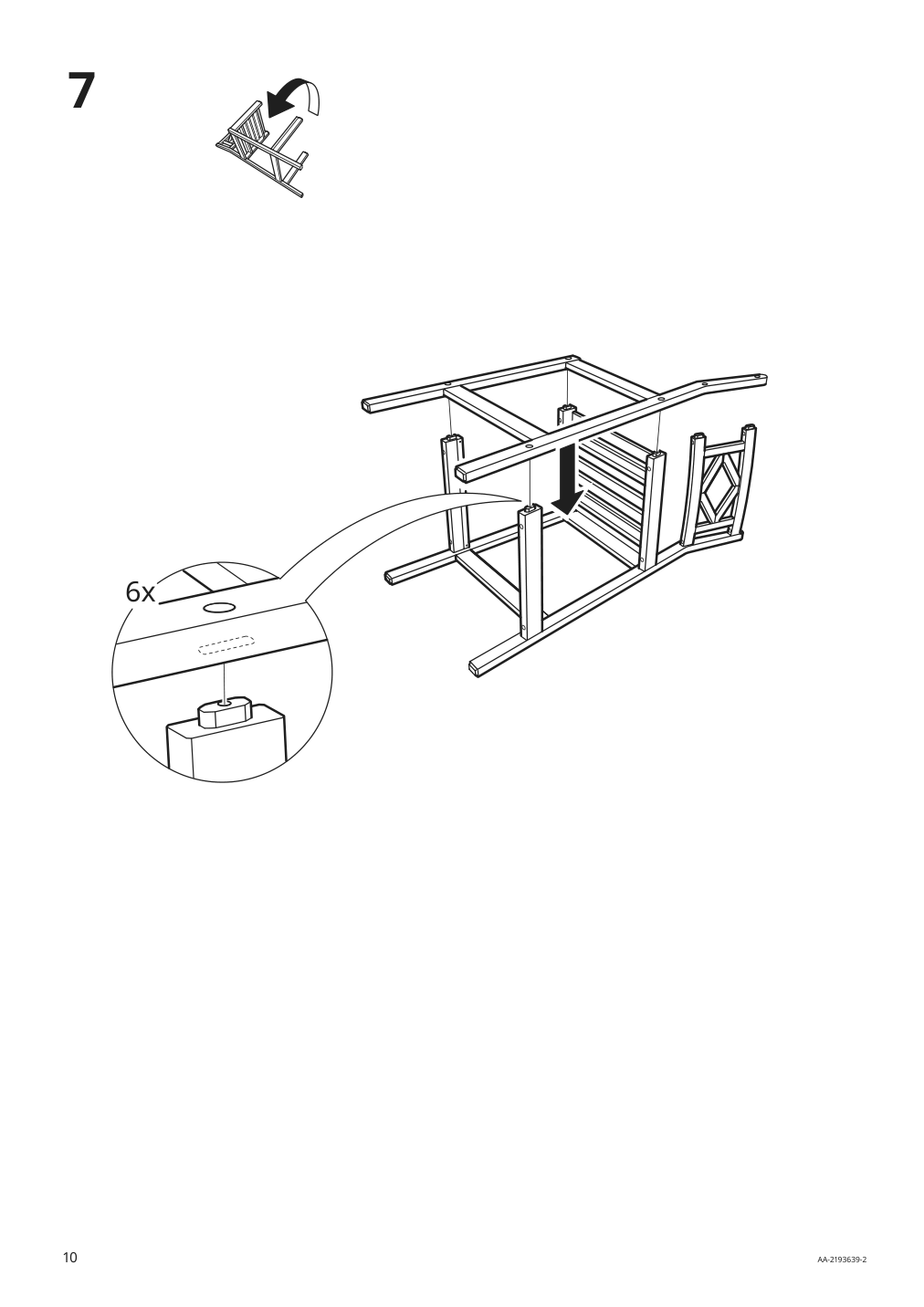 Assembly instructions for IKEA Bondholmen bar stool with backrest outdoor gray | Page 10 - IKEA BONDHOLMEN bar table and 4 bar stools 194.130.05