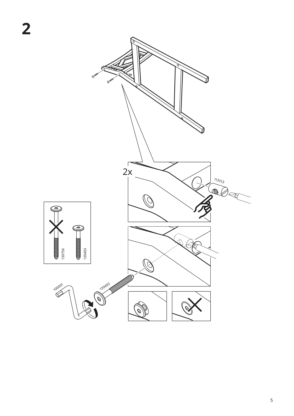 Assembly instructions for IKEA Bondholmen bar stool with backrest outdoor gray | Page 5 - IKEA BONDHOLMEN bar table and 4 bar stools 094.129.78